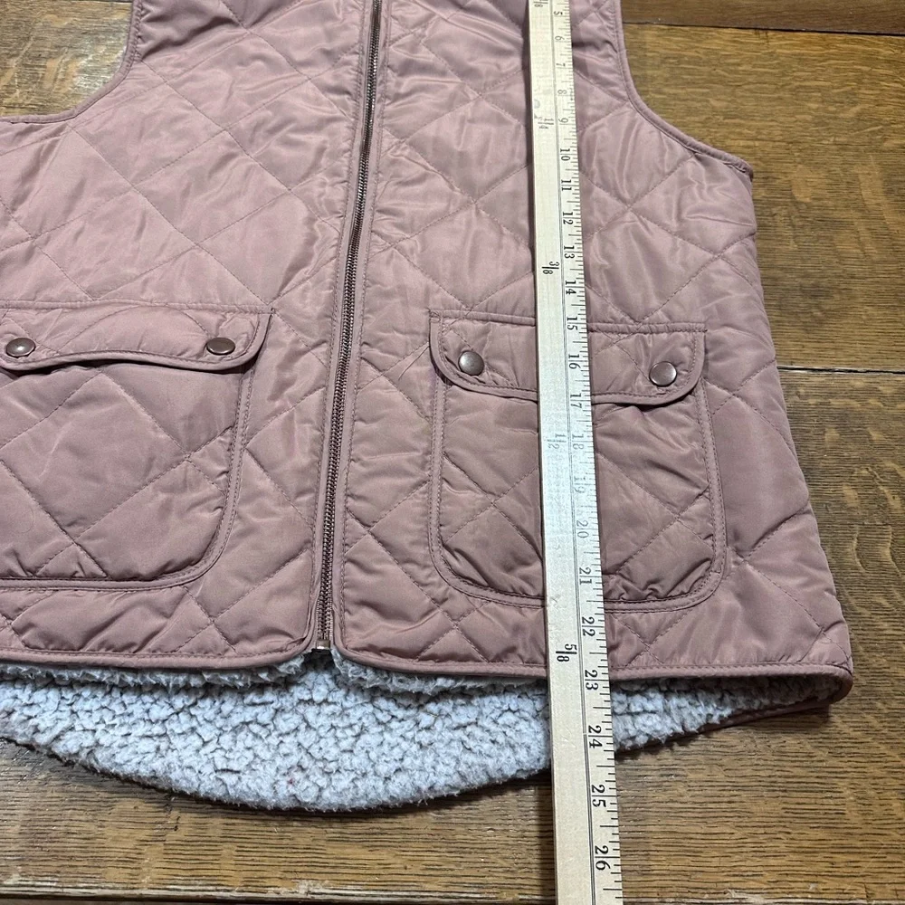 Thread & Supply‎ Tan reversible Quilted Vest sz medium. Grey space bag - Picture 8 of 8